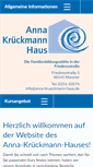 Mobile Screenshot of anna-krueckmann-haus.de